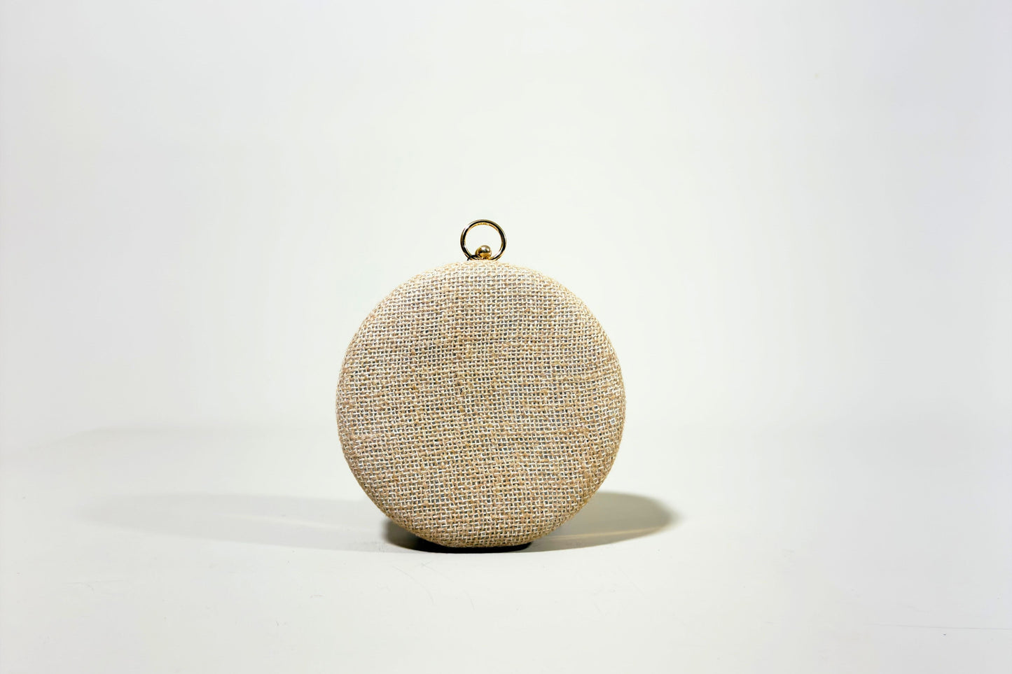 Round Natural Jute Clutch Bag (J-0115)