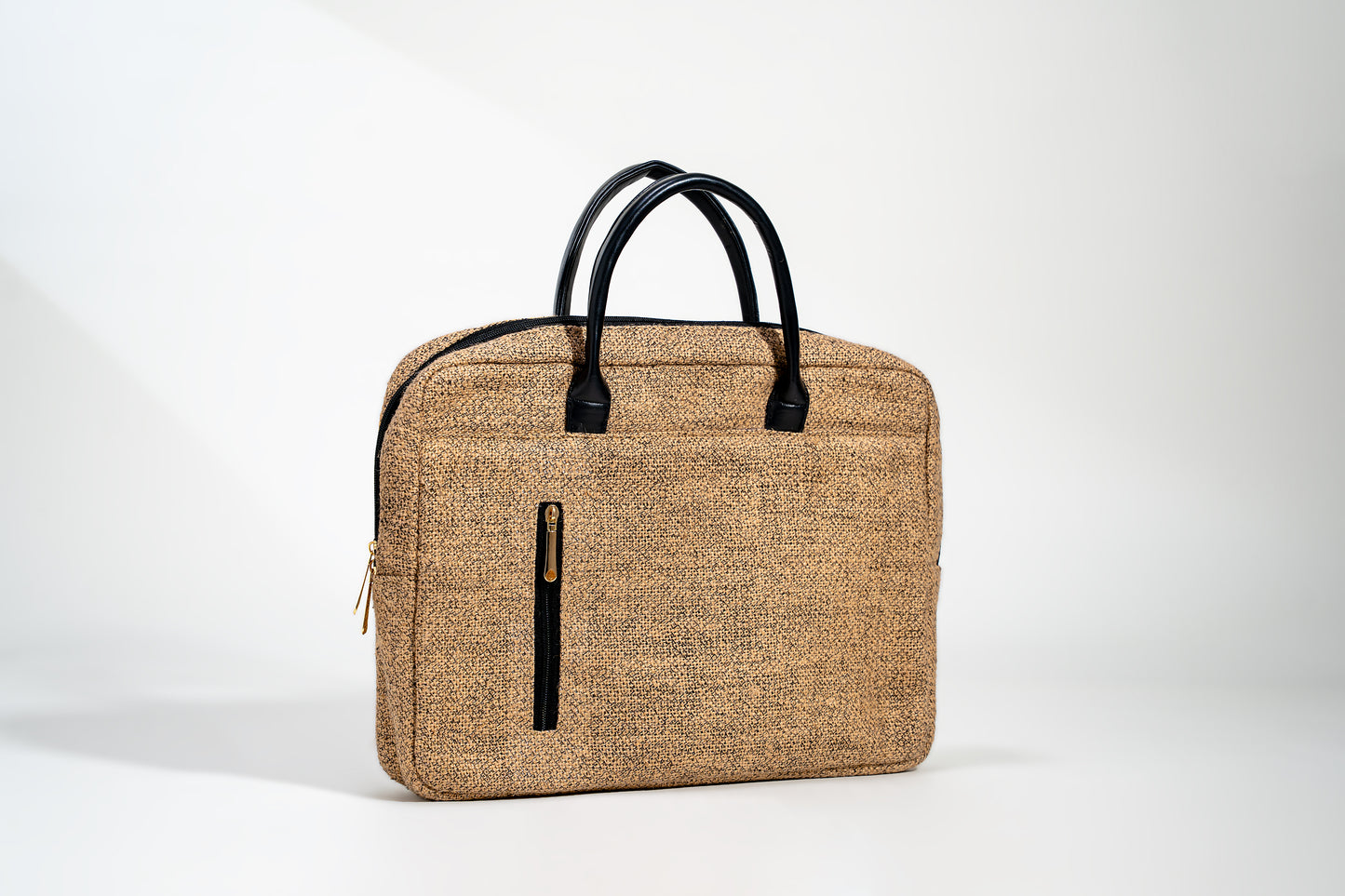 Jute Laptop Bag with Front Pocket (J-0073)