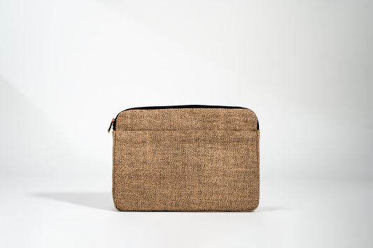Jute Laptop Sleeve with Front Pocket (J-0075)