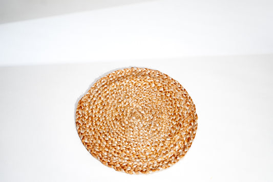 Natural Braided Round Jute Table Mat - Set of 2 (J-0082B)